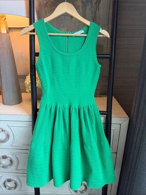 Sandro Emerald Ribbed Knit Dress
